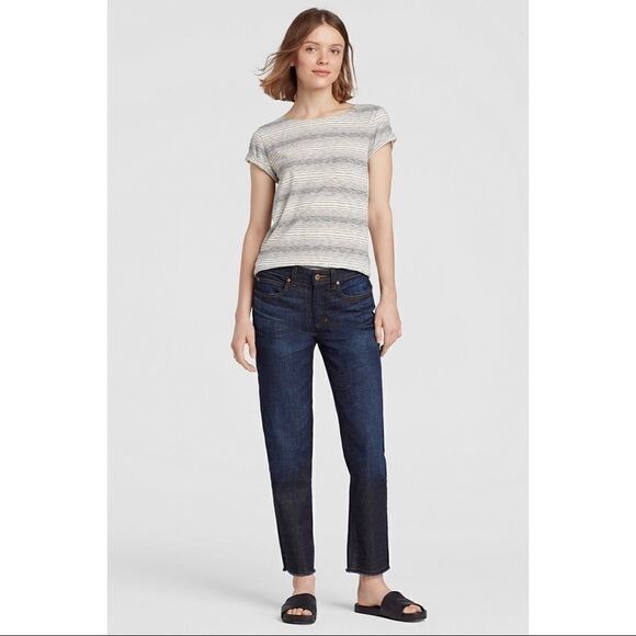 Eileen Fisher Denim - Eileen Fisher Raw Hem Organic Cotton Jeans